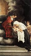 GENTILESCHI, Orazio The Vision of St Francesca Romana sdg Spain oil painting artist